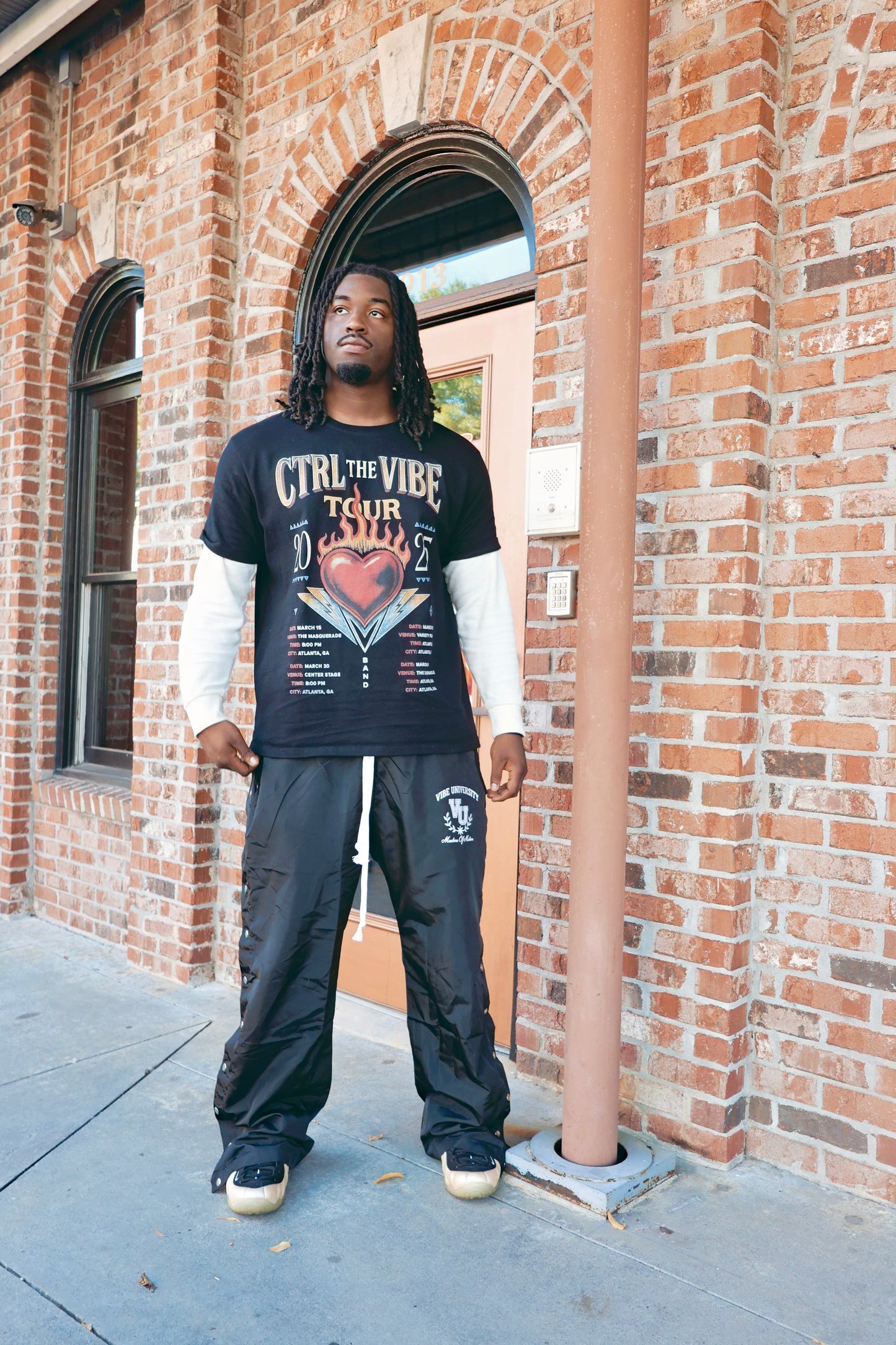 Vibe University Side Snap Nylon Pants